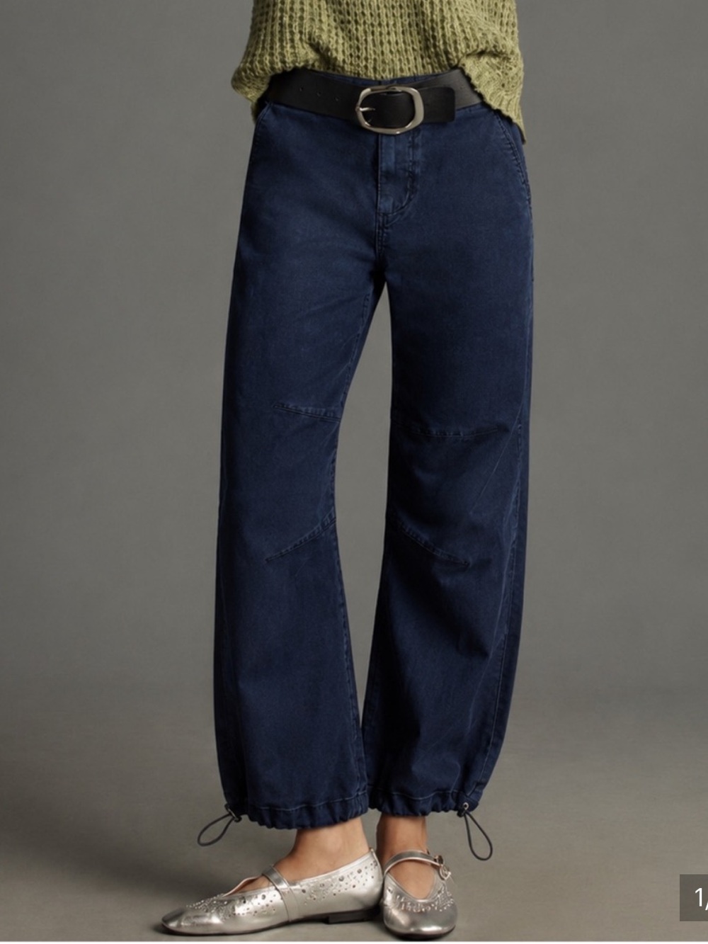 PAIGE Reid Barrel Jogger Navy Utility Pants size 27